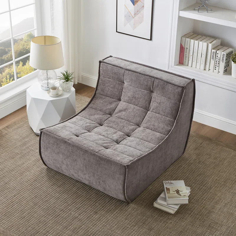 Chenille Armless Bean Bag Chair & Lounger for Adult & Kids | Wayfair North America