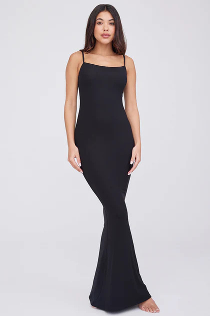 365 SCULPTING LOUNGE CAMI MAXI DRESS - SHADOW BLACK | TALA (UK)
