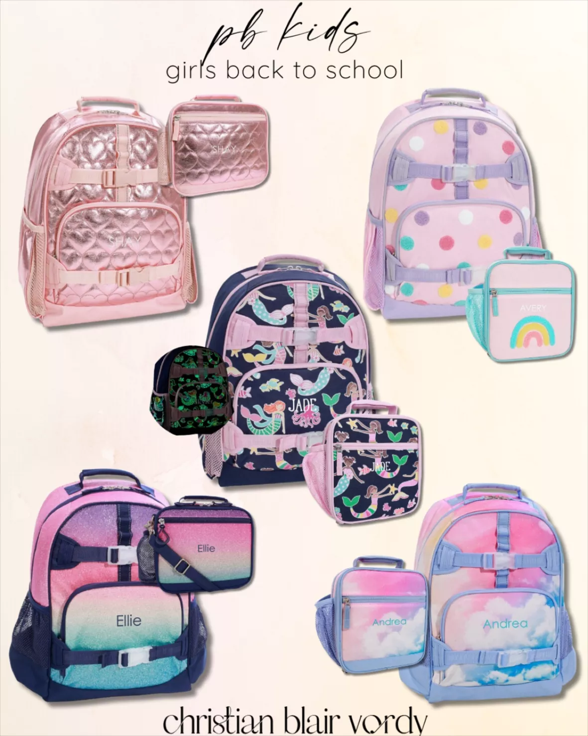 Mackenzie Rainbow Hearts Backpacks