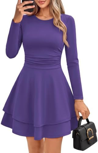 GRACE KARIN 2026 Womens Fall Long Sleeve Party Mini Dresses with Pockets | Amazon (US)