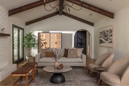 Living room, area rug, coffee table, throw pillows, interior design 

#LTKhome #LTKfamily #LTKfindsunder100