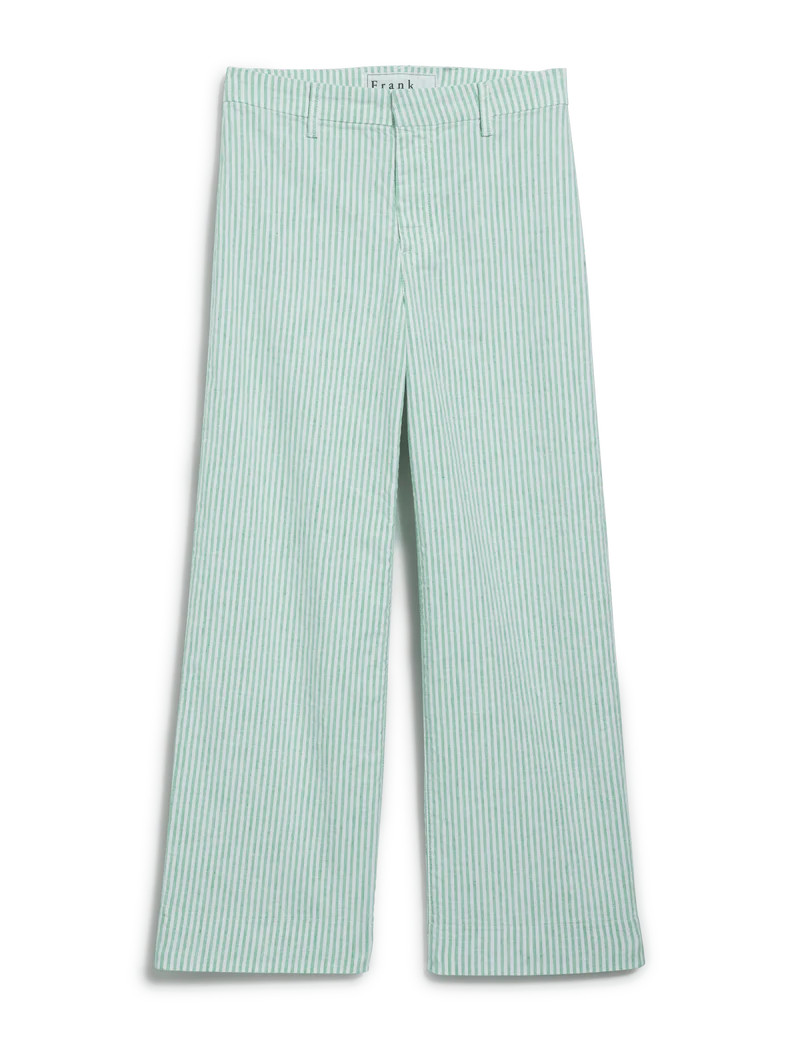 WEXFORD Lime Stripe, Italian Performance Linen | Frank & Eileen