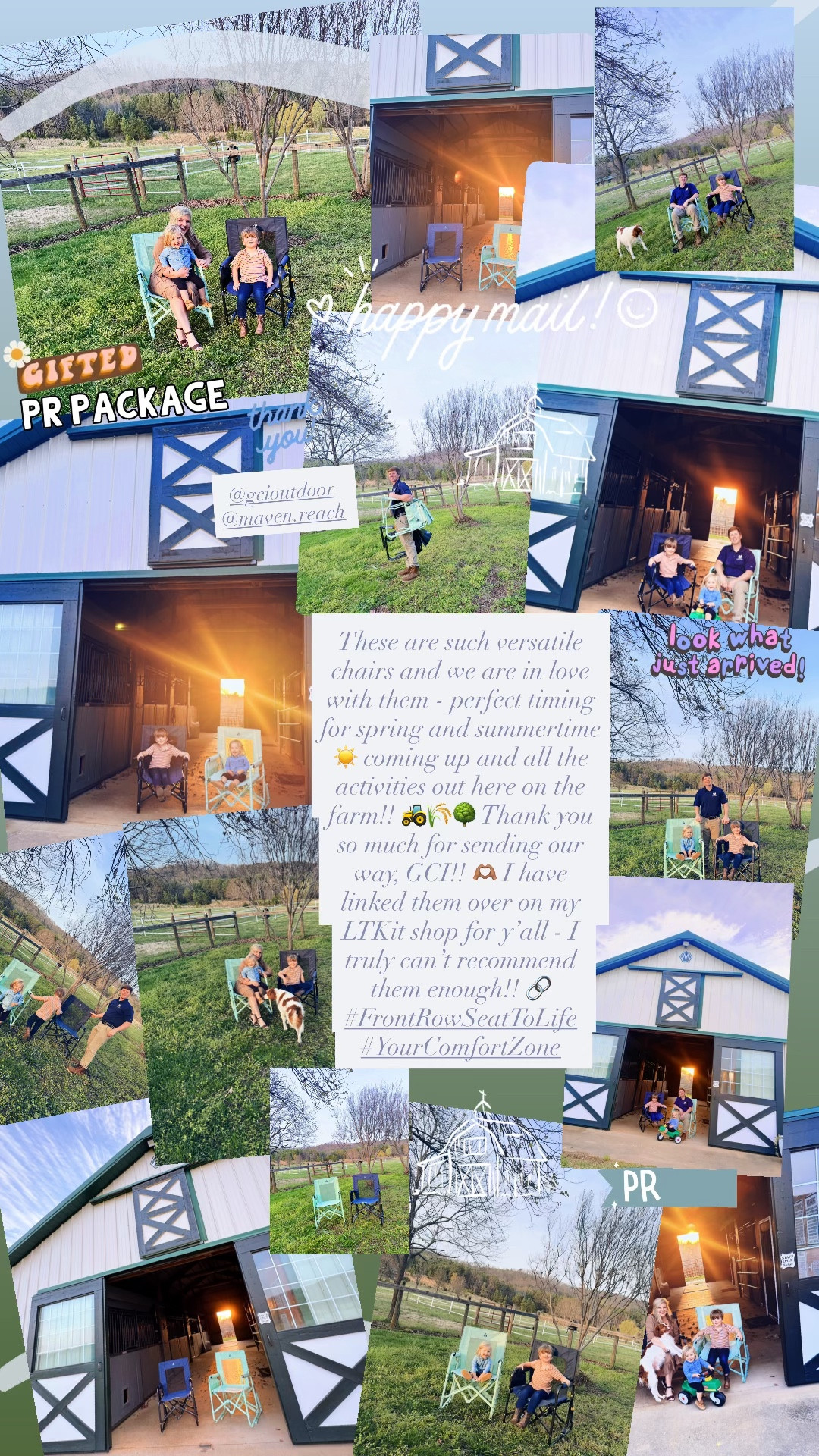 These are such versatile chairs and we are in love with them - perfect timing for spring and summertime ☀️ coming up and all the activities out here on the farm!! 🚜🌾🌳 Thank you so much for sending our way, GCI!! 🫶🏽 I have linked them over on my LTKit shop for y’all - I truly can’t recommend them enough!! 🔗 #FrontRowSeatToLife #YourComfortZone