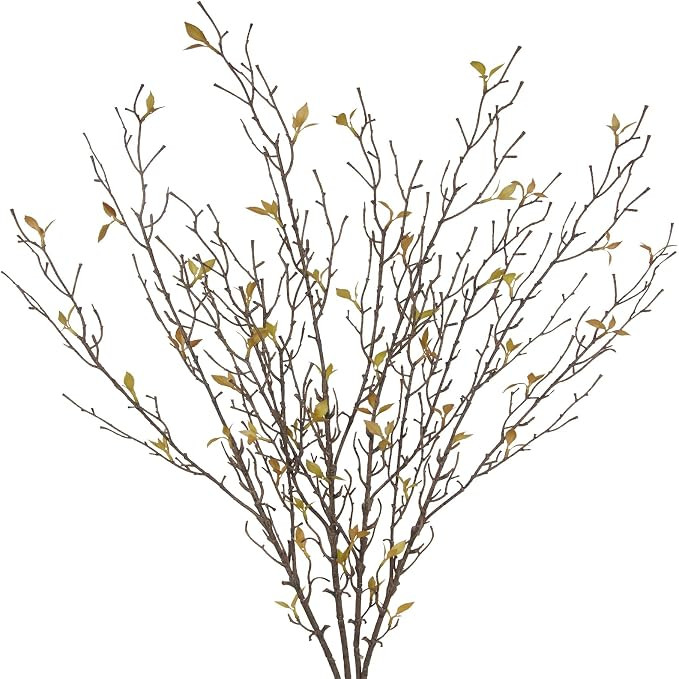 4 Pcs Faux Greenery Branches Fall Fake Twigs and Branches for Vases 31.5 Inch Brown Artificial Gr... | Amazon (US)