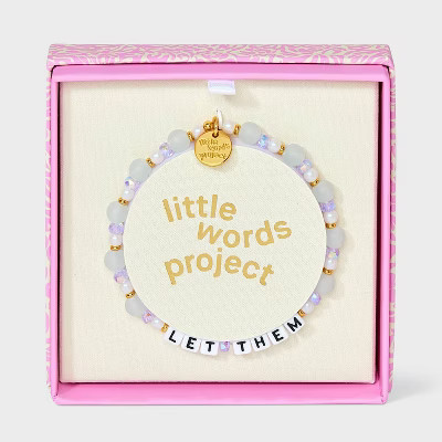 Little Words Project "Let Them" Beaded Bracelet Boxed - Honeydew Kiss | Target