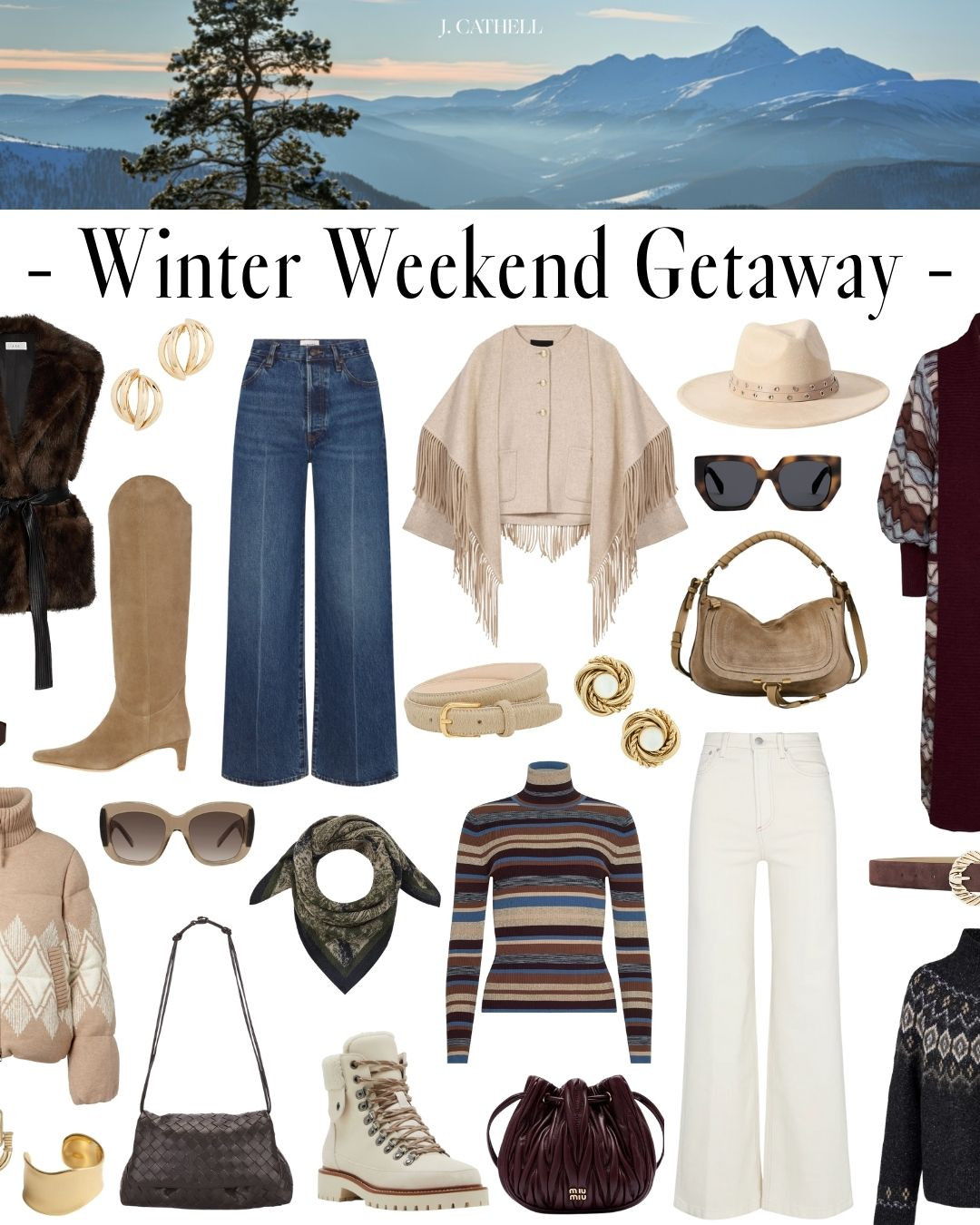 Winter weekend, styled. ❄️ From scenic mountain hikes and cozy fireside cocktail hours to laid-back shopping strolls in town, this edit covers every moment of a cold-weather escape. Think warm layers, polished knits, chic outerwear, and comfortable shoes you’ll actually want to wear all weekend. Save this for your next getaway and tap to shop each head-to-toe look. ✨

#LTKStyle #WinterGetaway #WeekendOutfits #ColdWeatherStyle #TravelStyle #CozyChic #WhatToWear #LTKFinds #WinterLayers
 

 

#LTKTravel #LTKootd #LTKOver40 #LTKTravel
