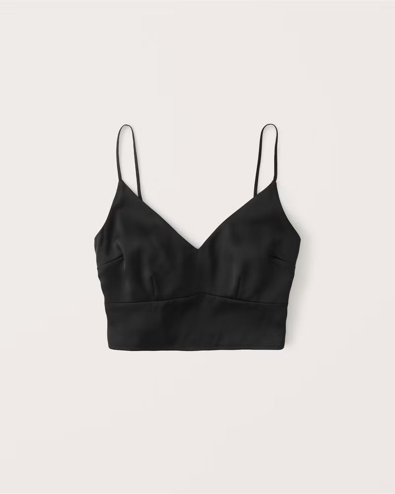 Satin Cropped Cami | Abercrombie & Fitch (UK)