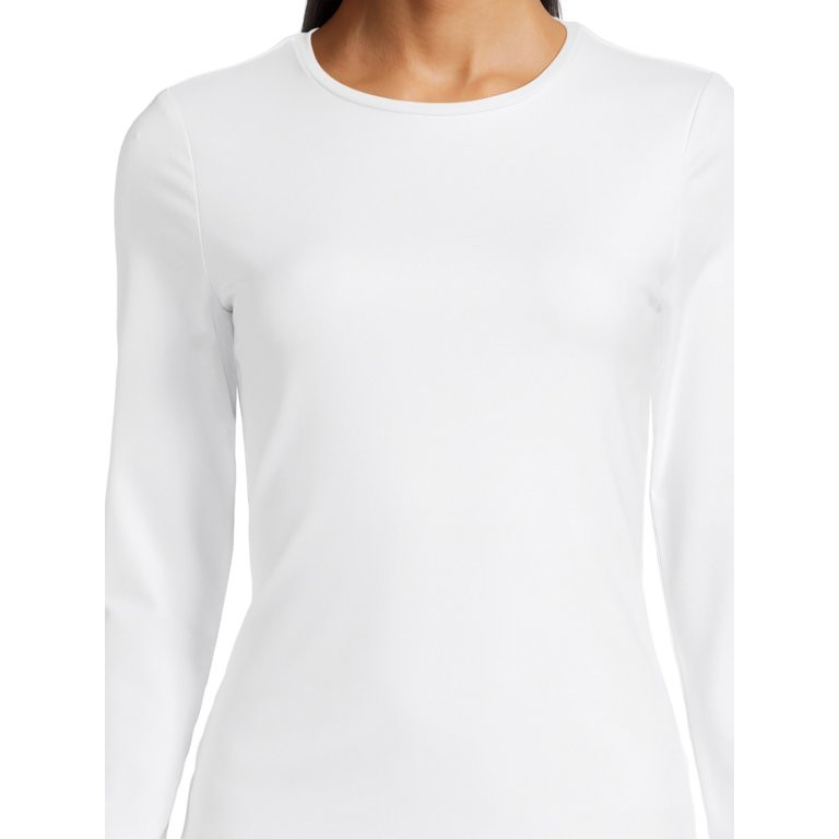 Time and Tru Women's Round Neck Smooth Tee with Long Sleeves, 2-Pack, Sizes XS-XXXL | Walmart (US)
