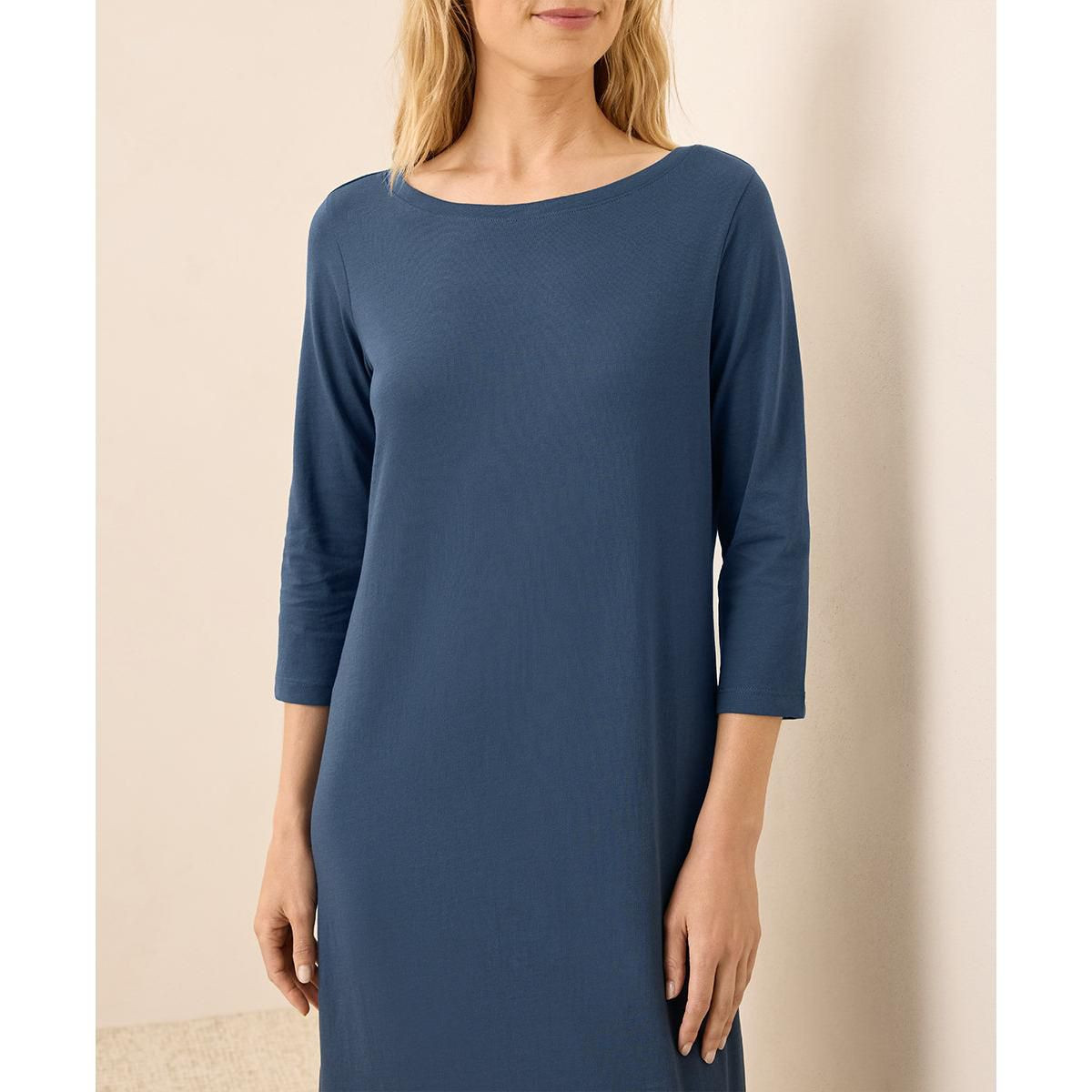 Pact Women's Organic Cotton Softspun Boat Neck Dress French Navy XX Large | Target