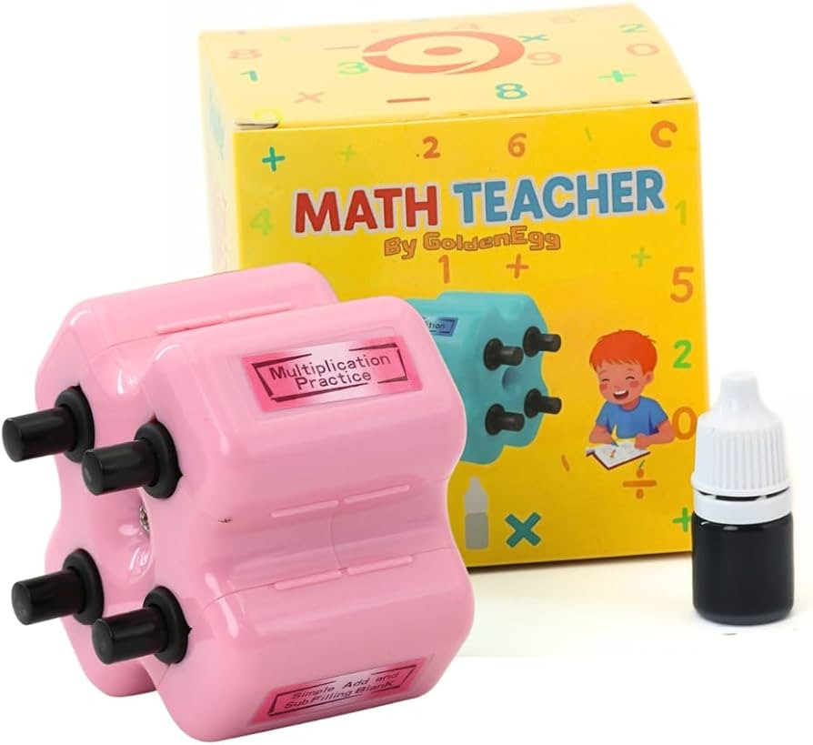 Math Teacher 4-in-1 Math Roller Stamp, Addition, Subtraction, Multiplication & Fill-in-The-Blank ... | Amazon (US)