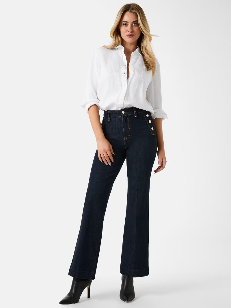 Eco Faye Sailor Flared Jeans | GUESS® Official Website | Guess (US)