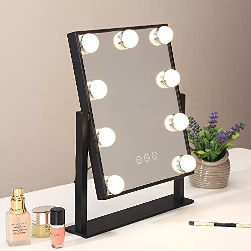 Nusvan Vanity Mirror with Lights,Makeup Mirror with Lights,3 Color Lighting Modes Detachable 10X Mag | Amazon (US)