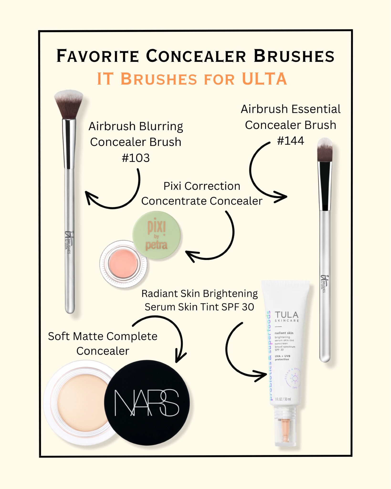 Favorite conceal brushes by IT COSMETICS for ULTA

#LTKfindsunder50 #LTKbeauty #LTKSpringSale