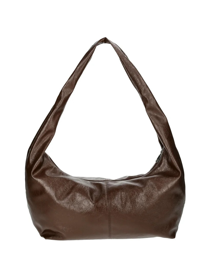No Boundaries Women's Stud Hobo Bag, Chocolate | Walmart (US)