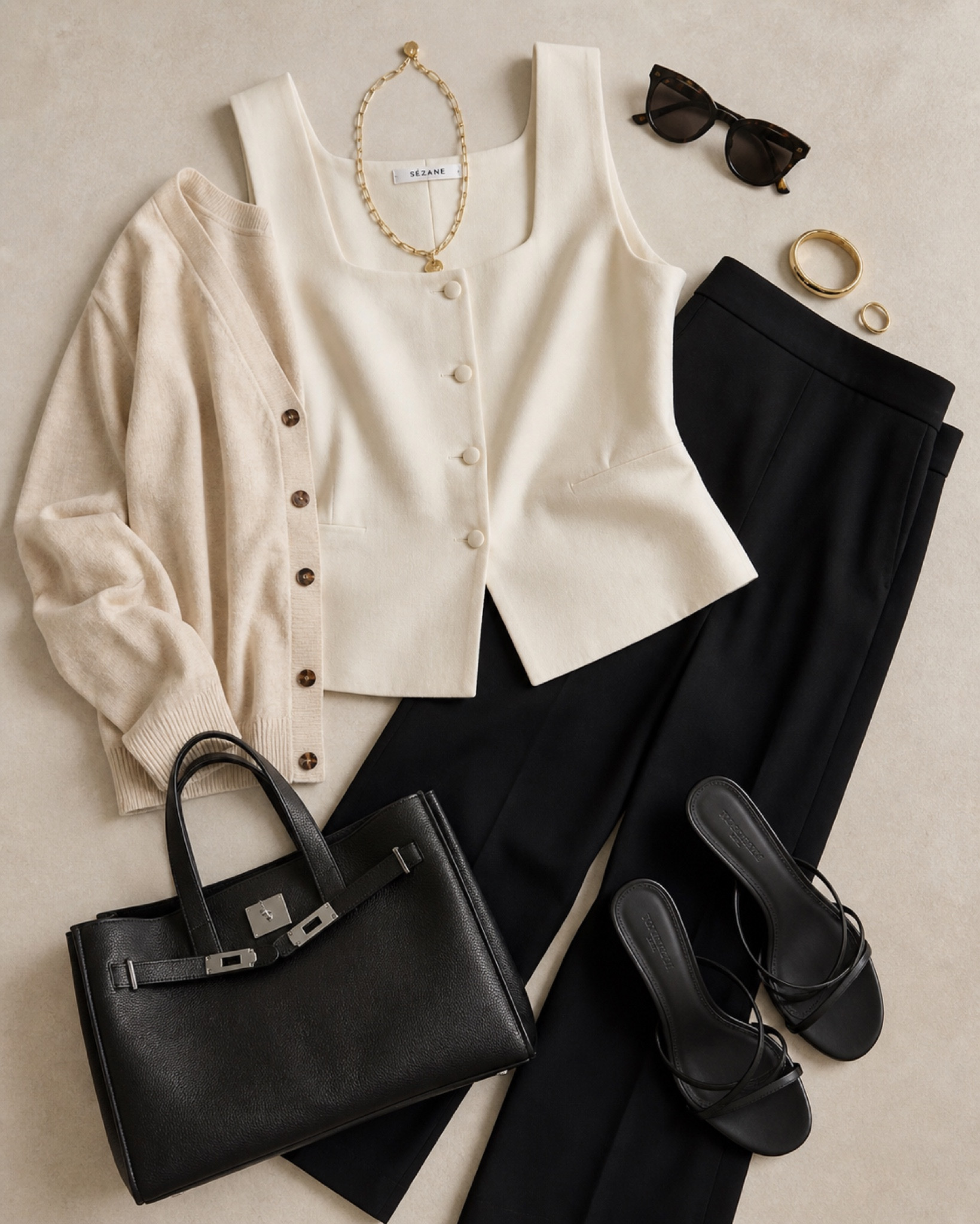 Obsessed with this effortless casual chic capsule 🤍🖤
Soft ecru layers + tailored black + gold accents = that quiet luxury, off-duty editor energy ✨

This is your go-to formula when you want to look polished without trying too hard:
minimal, elevated, and endlessly wearable.

Save this for your next “I have nothing to wear” moment 🫶🏻

#ltkstyle #ltkchic #quietluxury #capsulewardrobe #neutralstyle #effortlessstyle #minimalchic #everydayluxury #ootdinspo #classicstyle