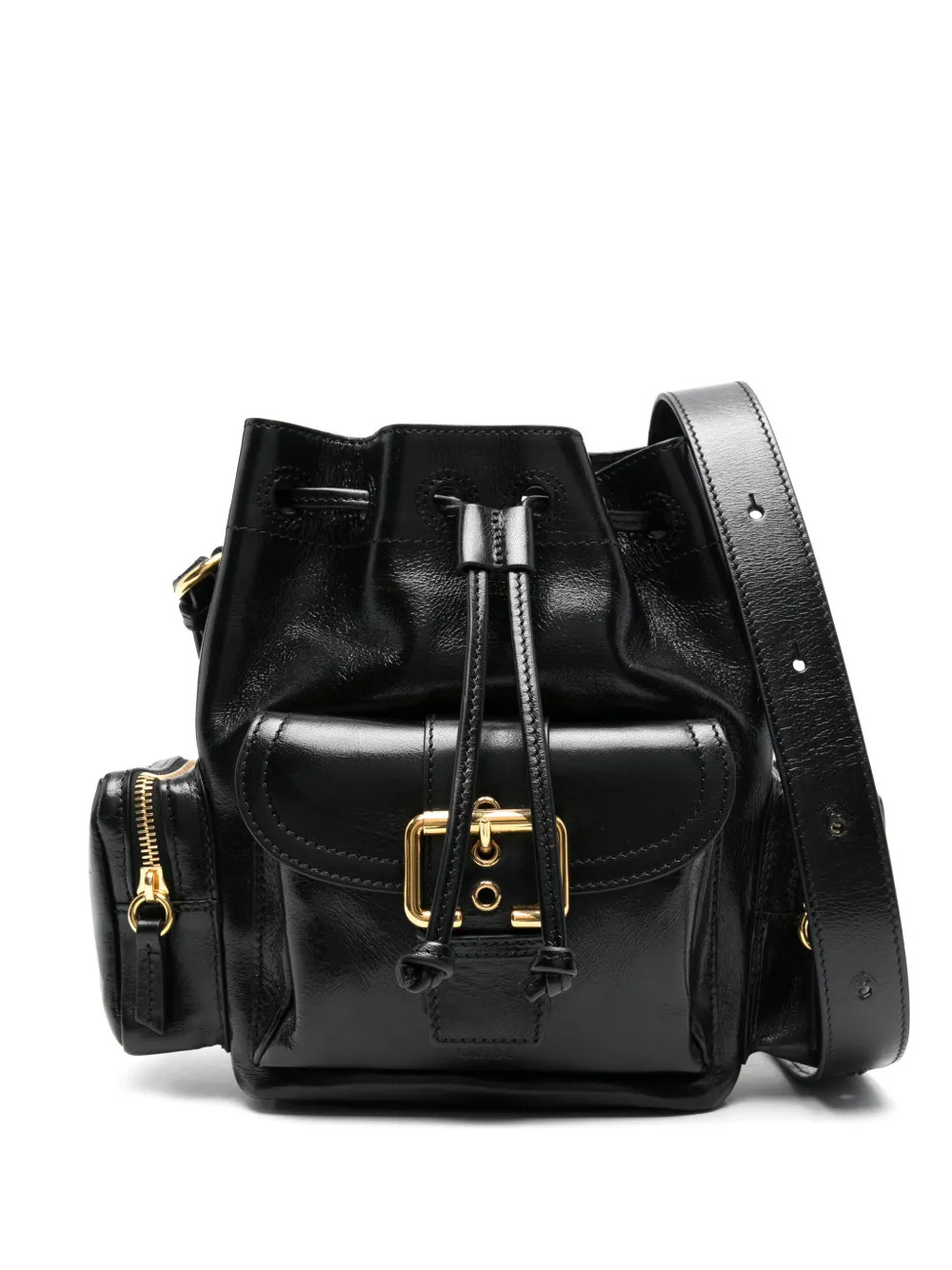 Chloé Leather Bucket Bag | Black | FARFETCH BR | Farfetch (BR)