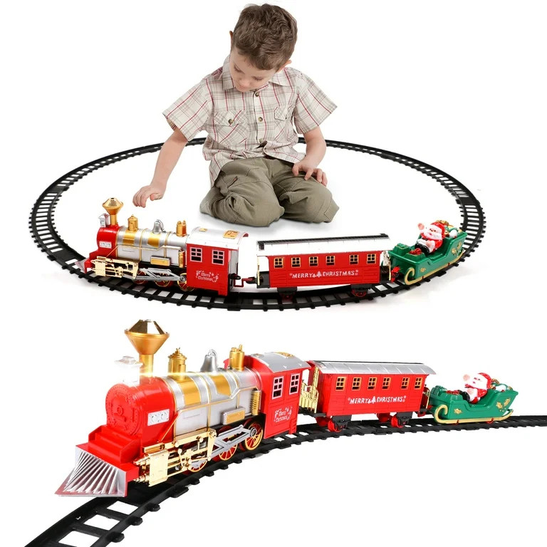 XAYAH Train Set Toys Around Tree, Electric Railway Train Set w/ Locomotive Engine, Passenger Coac... | Walmart (US)
