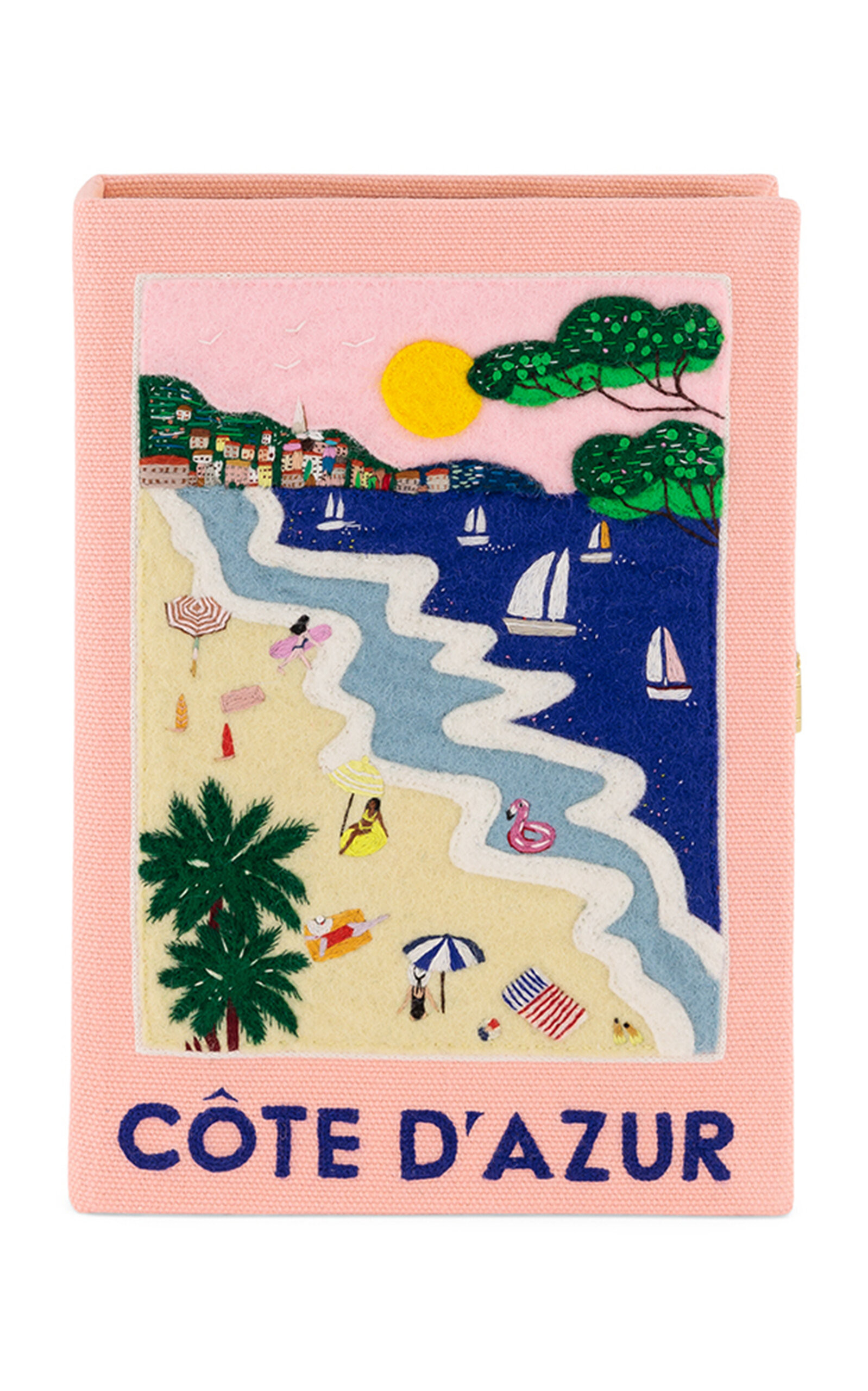 Olympia Le-Tan - Côte D'Azur Plage Book Clutch - Pink - OS - Moda Operandi | Moda Operandi (Global)