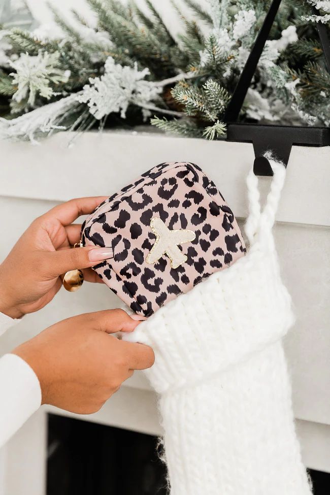 Plane Leopard Print Mini Patch Travel Bag DOORBUSTER | Pink Lily