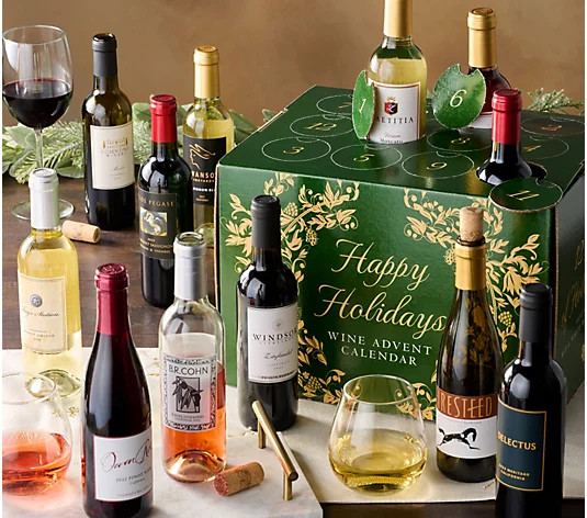 SH11/6 Vintage Wine Estates 12 Bottle Wine Advent Calendar - QVC.com | QVC