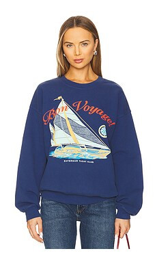 DAYDREAMER Bon Voyage Boyfriend Crew in Washed Indigo from Revolve.com | Revolve Clothing (Global)