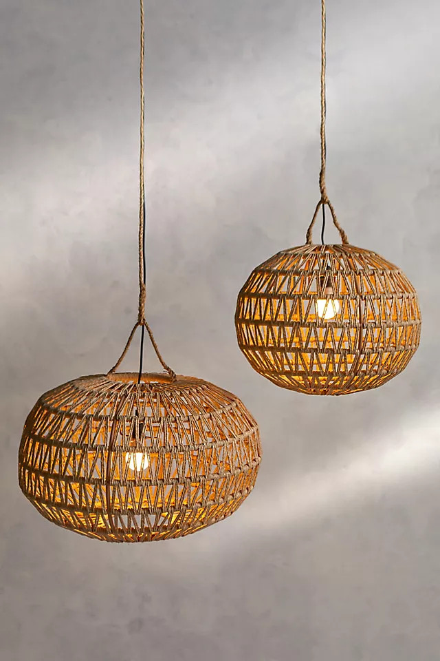 Outdoor Rattan Pendant | Anthropologie (US)