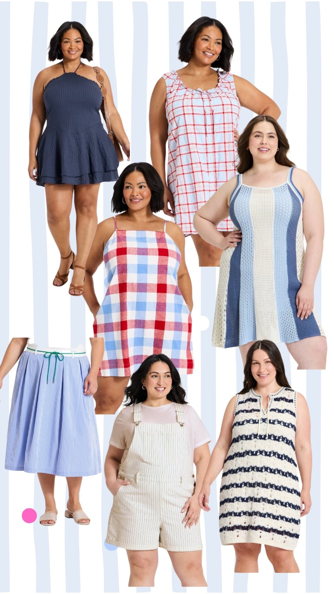 New spring and summer drop at target!!! So many nautical and beach looks! Perfect for vacation and summer holidays! I wear an3x in these 

#LTKPetite #LTKPlusSize #LTKMidsize