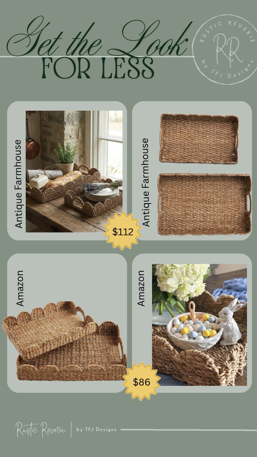 I’ve been on the hunt for a tray for my coffee table and found these lovely Scalloped Trays on Amazon! I was excited to see they were the most affordable on Amazon too. 😍 amazon creator favorites curated home kitchen living room dining guest room hosting hostess serving grandmillennial spring easter brunch party pool summer patio outdoor kitchen french country cottage prime shipping antique farmhouse 



#LTKSaleAlert #LTKHome #LTKFindsUnder100