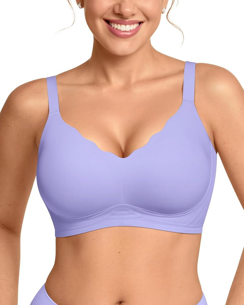 OEAK Womens Wireless Jelly Bras Push Up Bralette Full Coverage No Underwire Bra Comfortable Every... | Amazon (US)