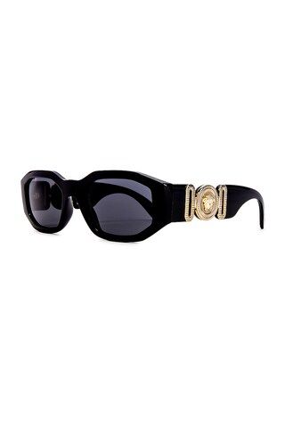 VERSACE Tribute Oval in Black & Black from Revolve.com | Revolve Clothing (Global)