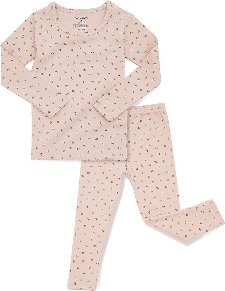 AVAUMA Baby Boys Girls Pajama Set 6M-7T Kids Cute Toddler Snug fit Pattern Design Pjs Cotton Sleepwe | Amazon (US)