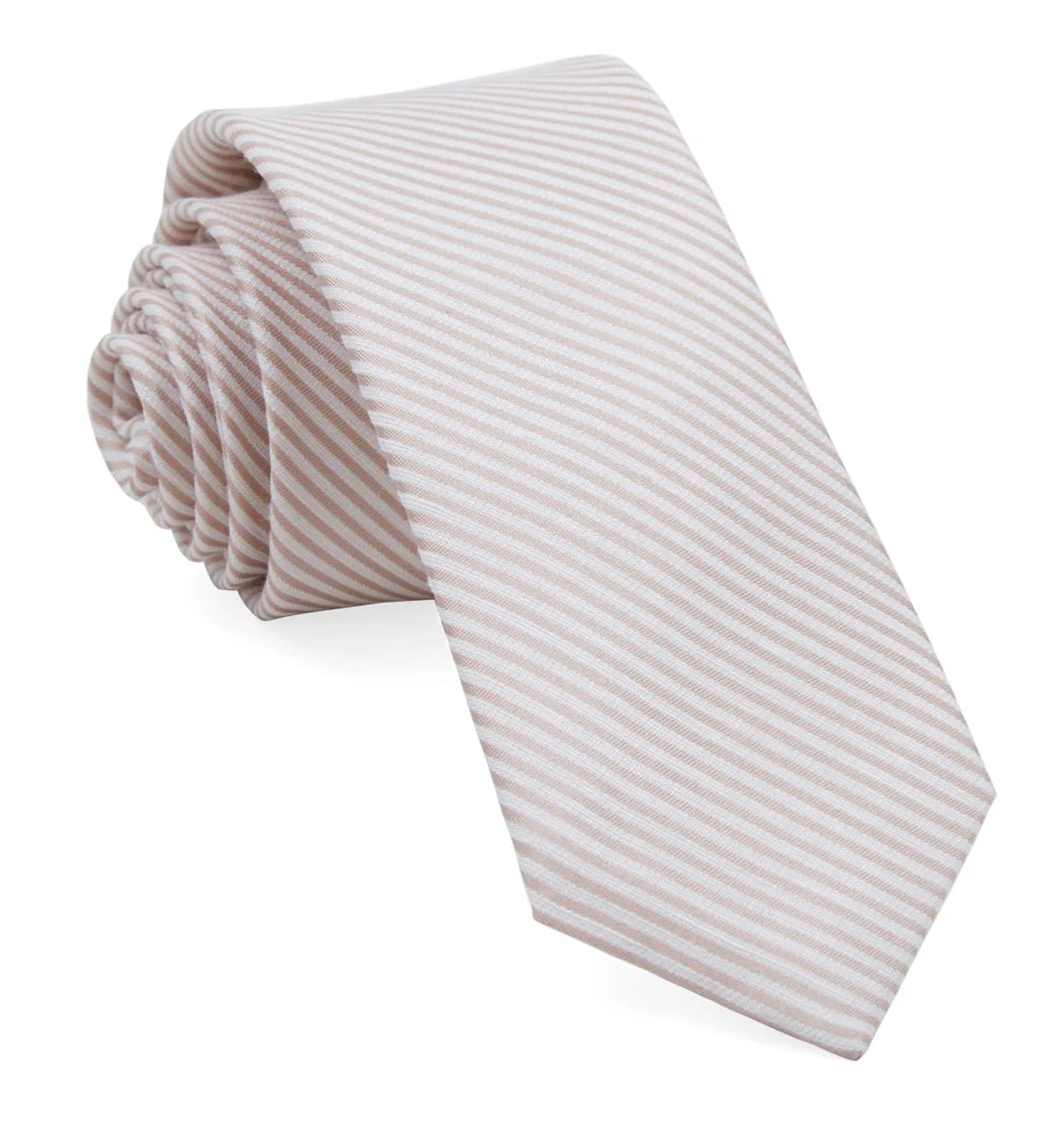 Mumu Weddings - Coastal Stripe Dusty Blush Tie | Linen Ties | Tie Bar | The Tie Bar