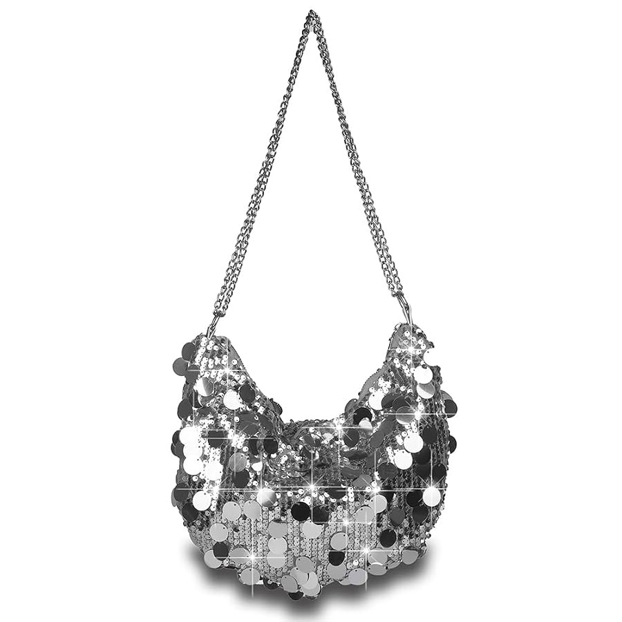 Octwine Women Shinny Evening Bag Bucket Purse Handbag Sequin Shoulder Bags Crossbody Bag Party Pr... | Amazon (US)