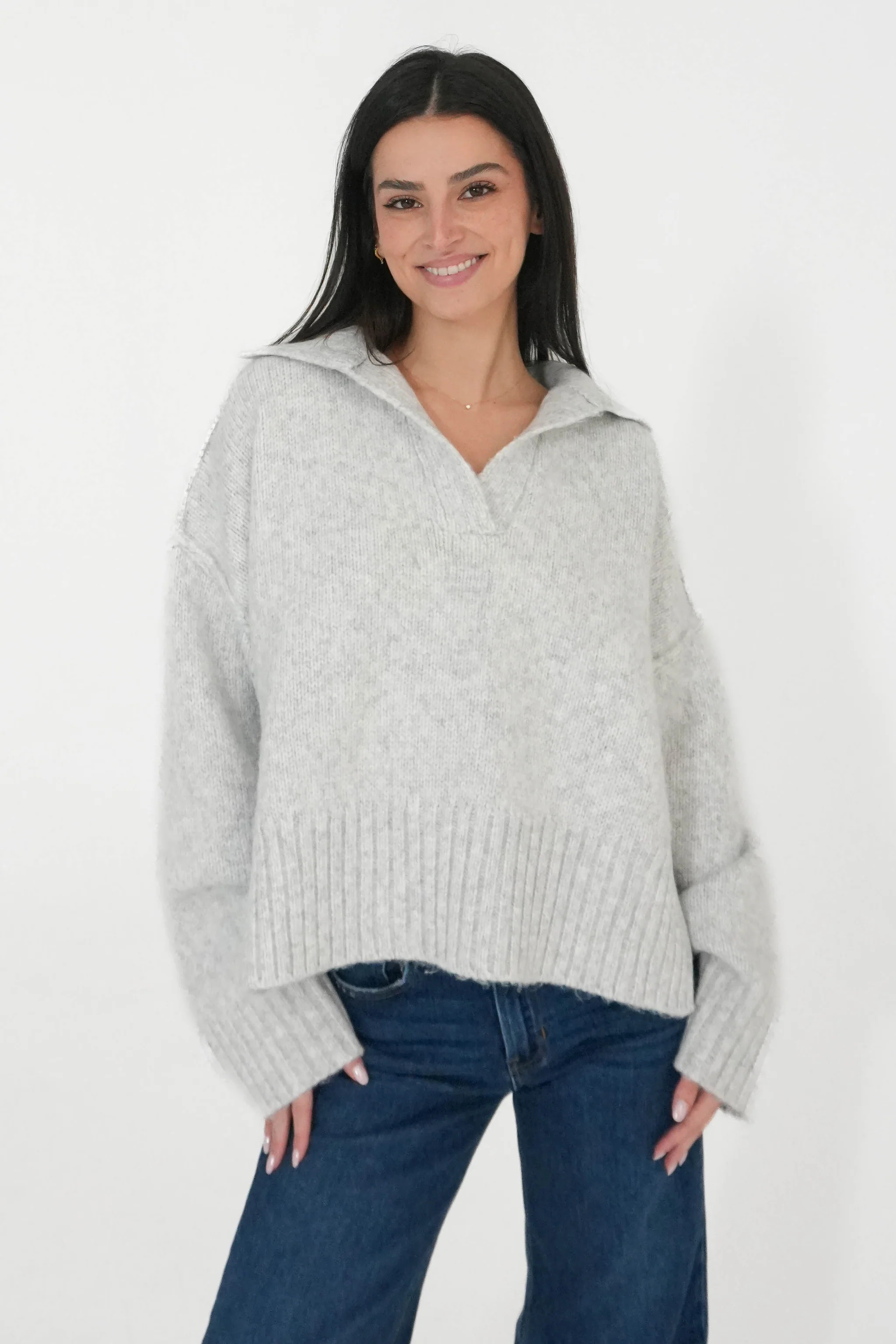 Lizzie Sweater in Grey | Grey Bandit