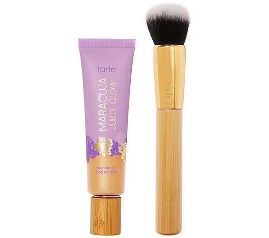 tarte Maracuja Juicy Glow Tint Foundation with Brush - QVC.com | QVC