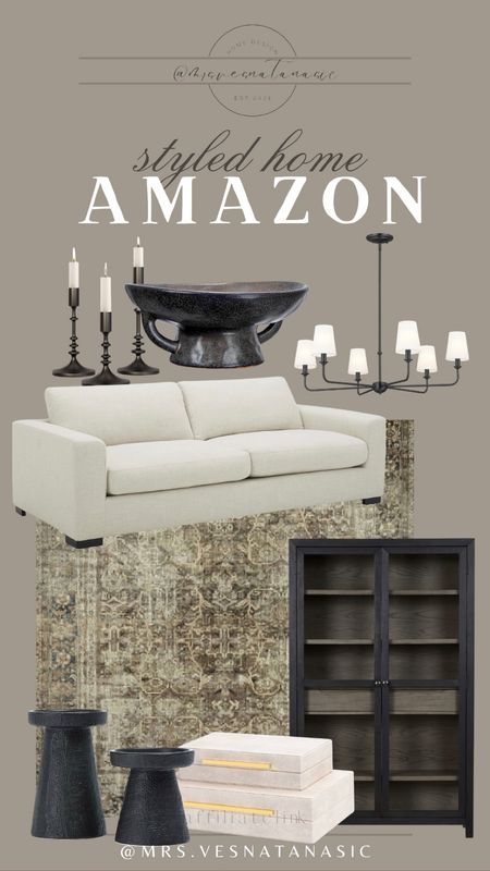 Amazon modern styled living room with cream sofa, moody rug, display cabinet, vase, candle holder, decor bowl, chandelier, candles and decor boxes.

Amazon home, home decor, Amazon, living room, living room inspo, home, sofa, Amazon haul, 

#LTKsalealert #LTKstyletip #LTKhome