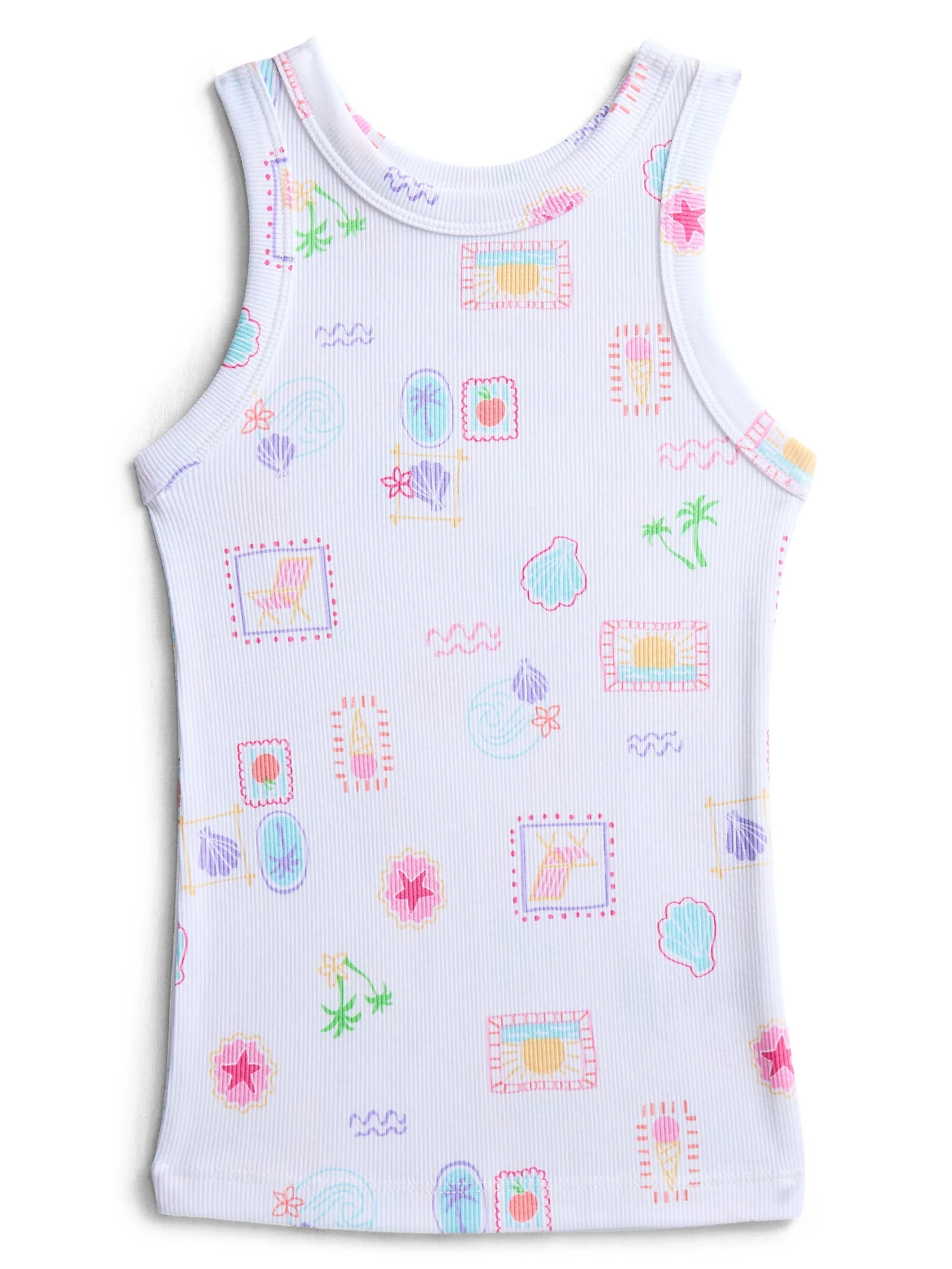 Wonder Nation Girls Kid Tough Ribbed Tank Top, Sizes 4-18 & Plus | Walmart (US)