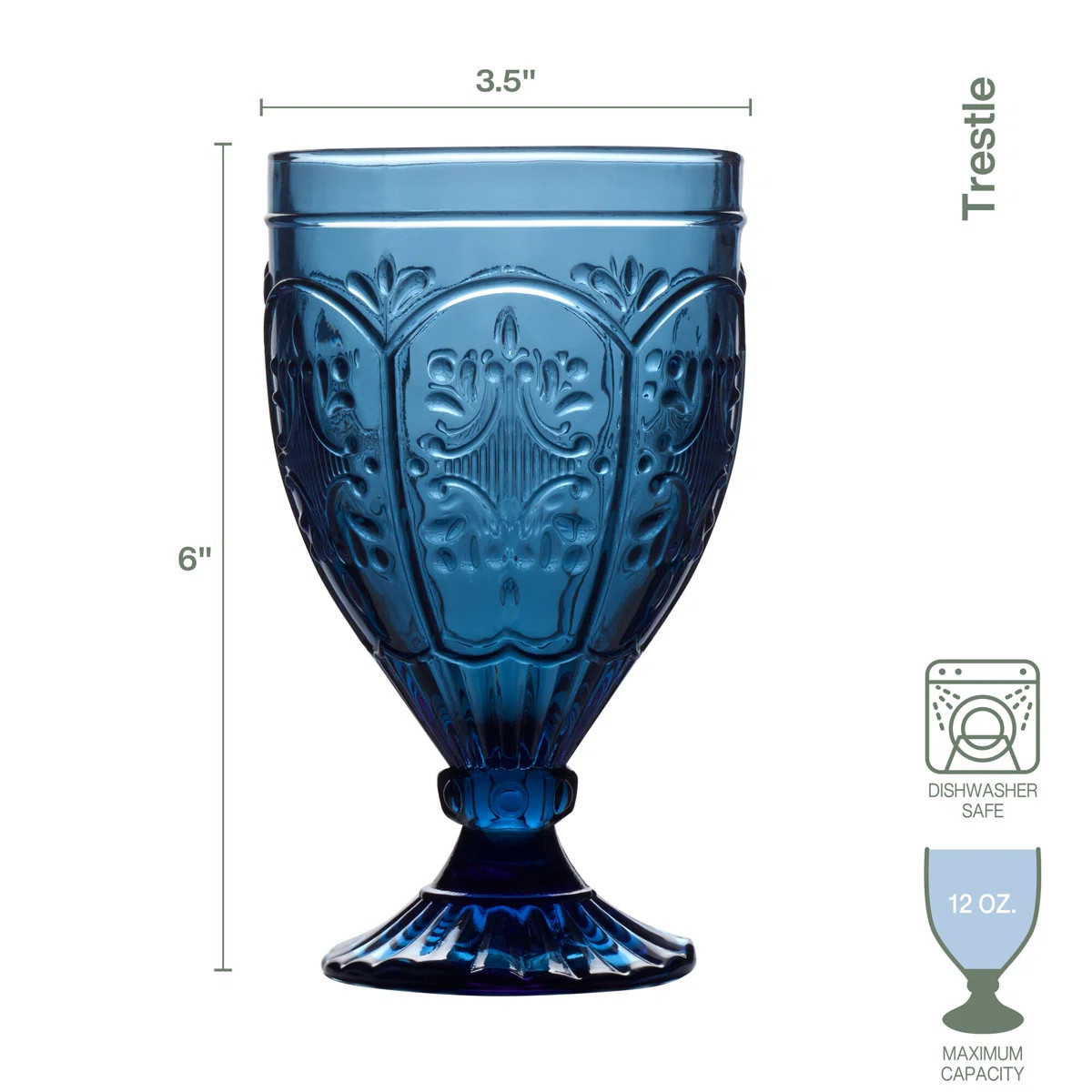 Fitz and Floyd Trestle 12 oz. Water Goblet (Set of 4) | Wayfair North America