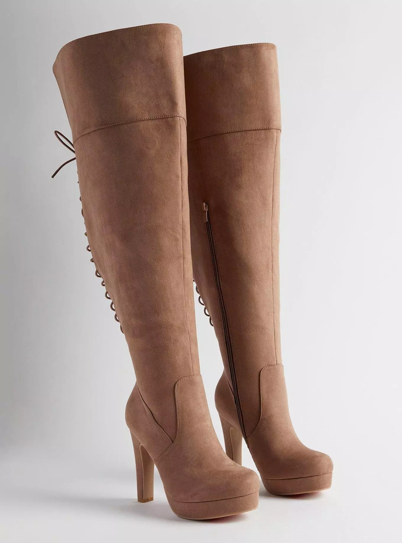 Laceup Back Platform Stiletto Over-The-Knee Boot (WW) | Torrid (US & Canada)