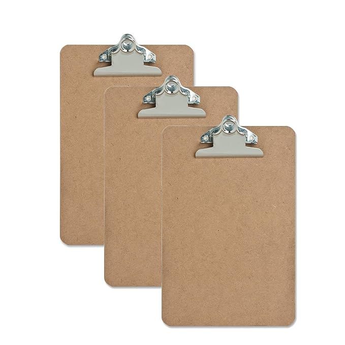 3 Pack - Mini Clipboard - Hardboard - 6 x 9 | Amazon (US)