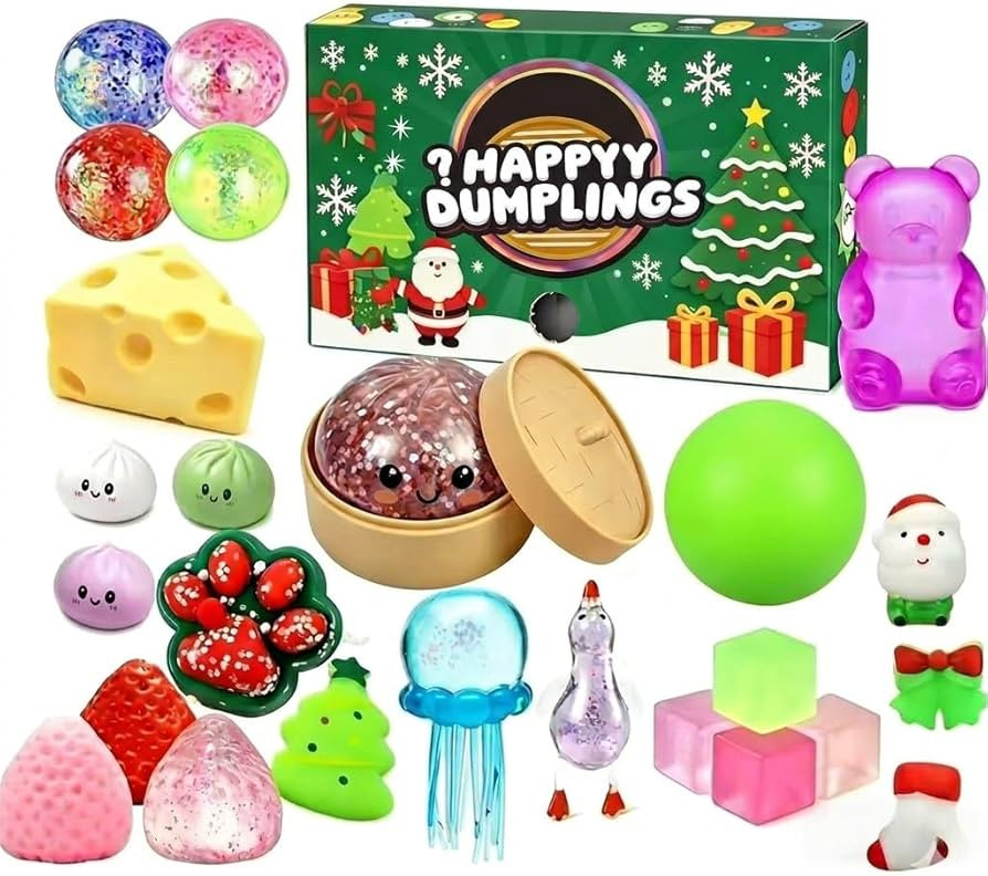 Dumpling Squishies Advent Calendar,24PCS Squishies Dumpling Mystery Countdown Dumpling Advent Cal... | Amazon (US)
