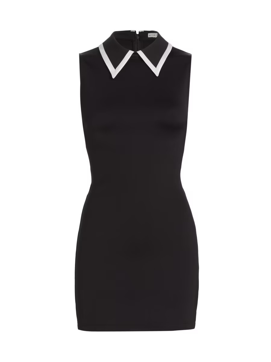 Wynell Tipped Collar Minidress | Saks Fifth Avenue