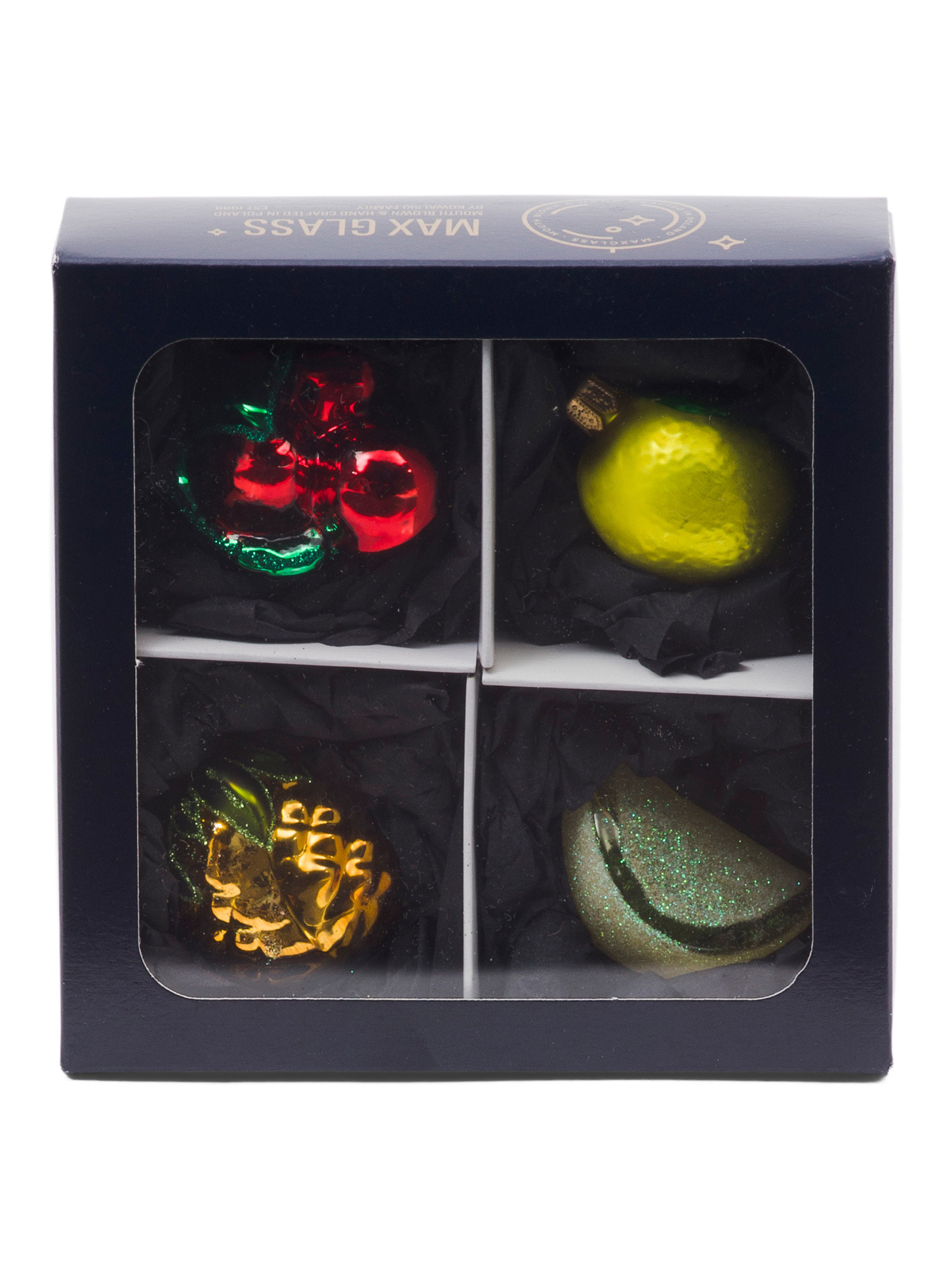 Made In Poland 4pc Fruit Glass Ornaments | Global Home | Marshalls | Marshalls