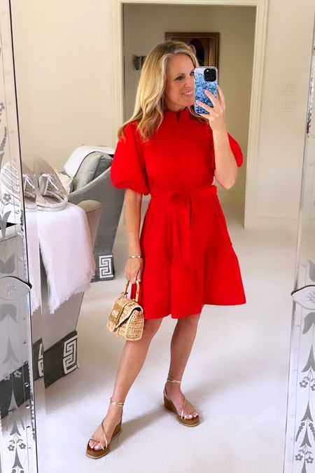 Perfect red dress! Special braiding details on the shoulders and ruffle skirt. Make it extra special! It’s the perfect color of classic red with blue undertones. I am 5‘2“ tall and wearing an extra small for reference. Fits true to size. Under $100 from Avara 

#LTKstyletip #LTKover40 #LTKfindsunder100
