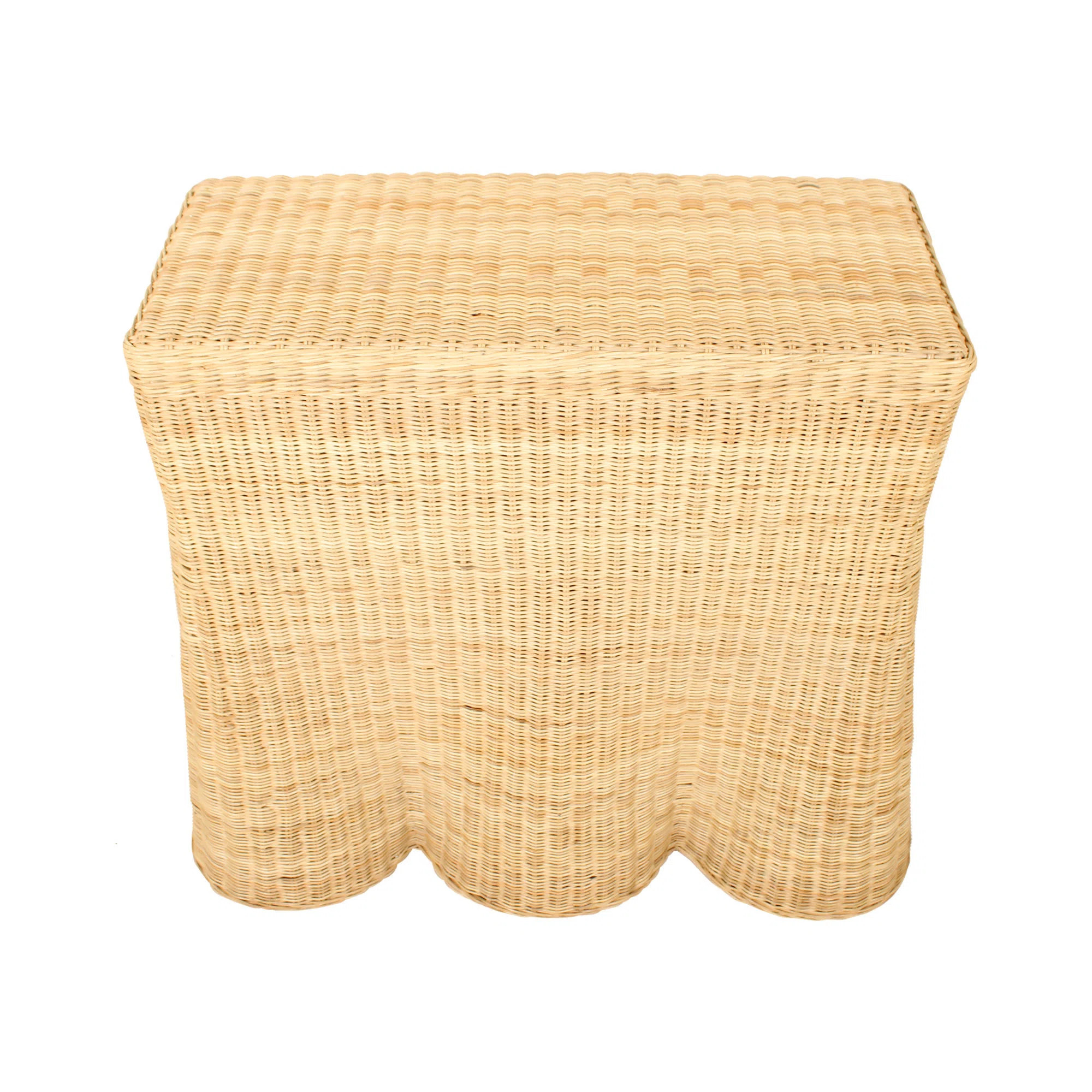 Bay Isle Home Woodsdale 36" Scalloped Rattan Console Table | Wayfair | Wayfair North America