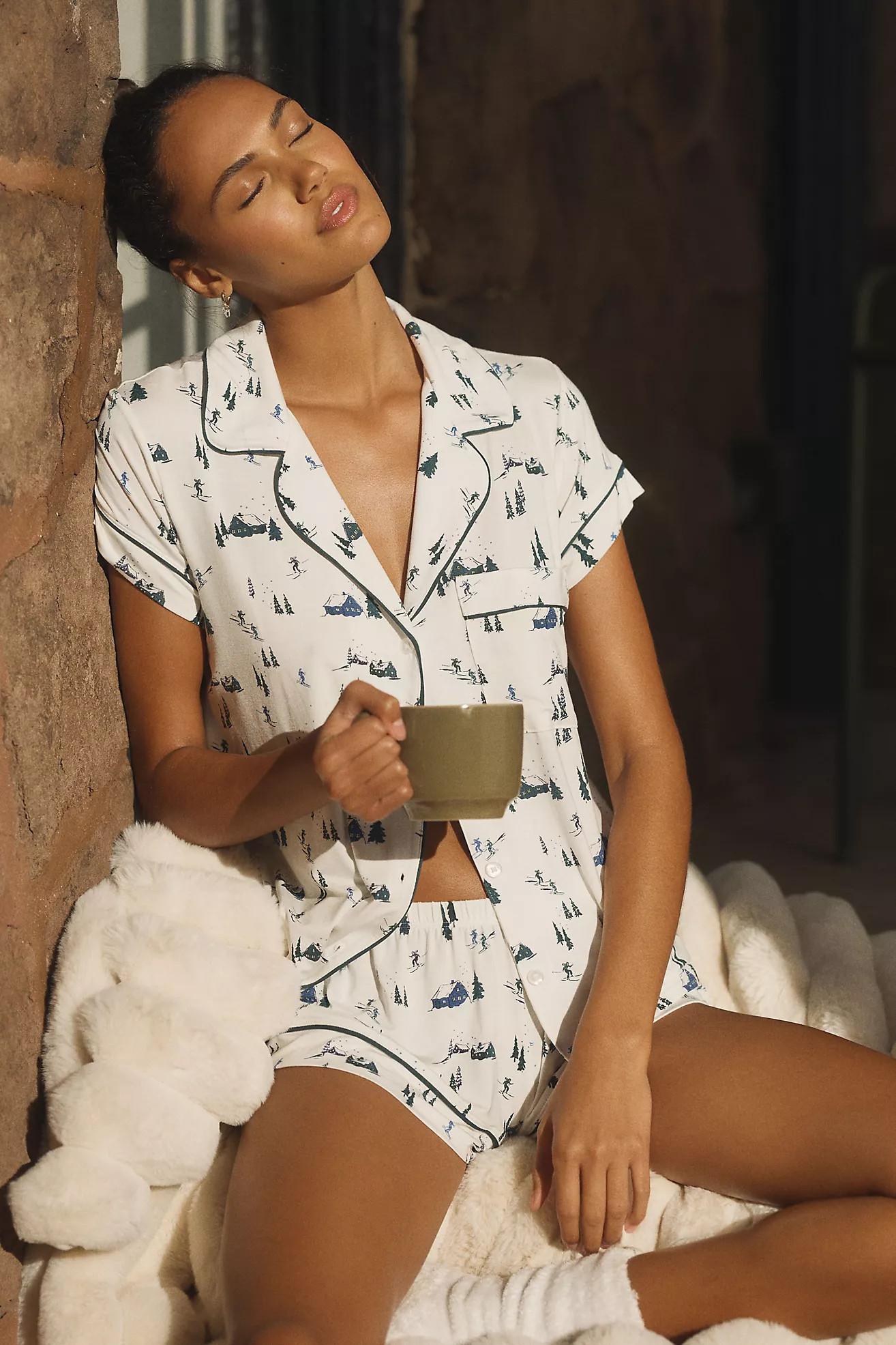 Eberjey Gisele Shortie Short Pajama Set | Anthropologie (US)