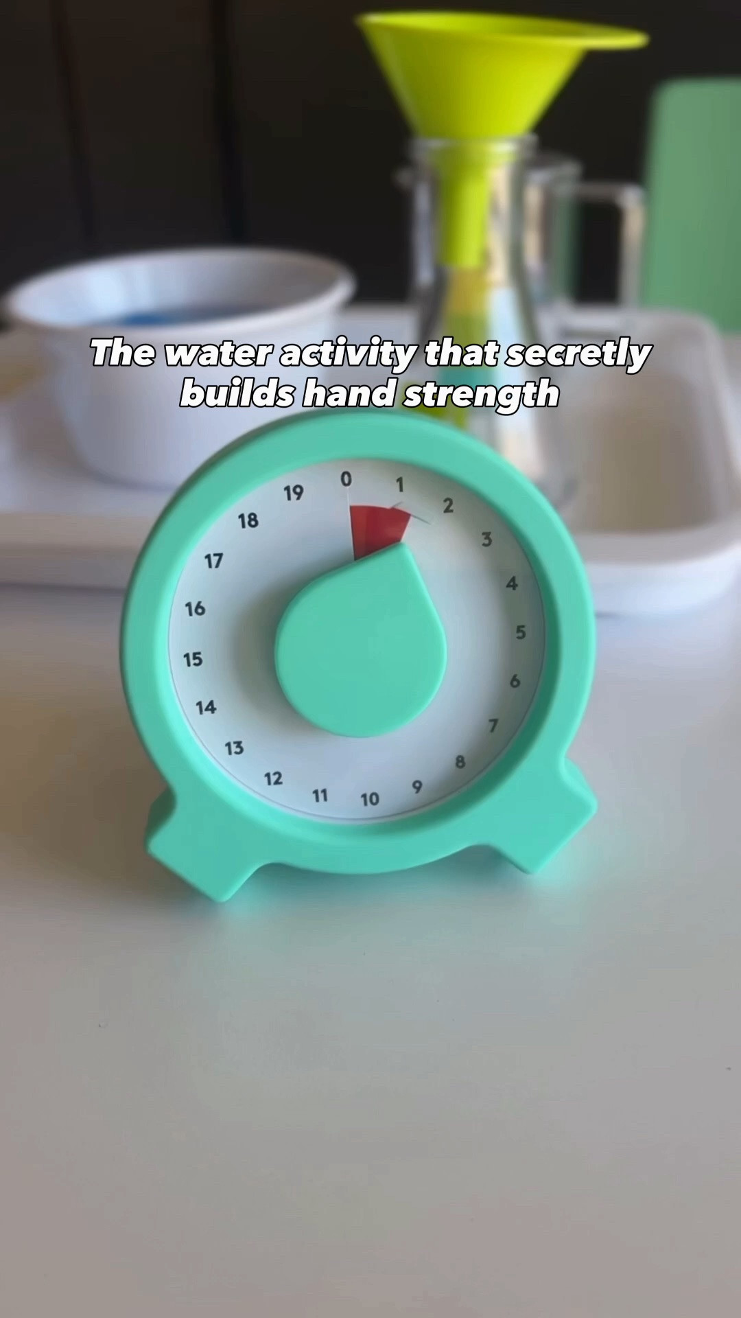 This one feels like a game, but it’s secretly working those little hand muscles the whole time. 

All you need are a couple of containers, water, and a sponge. Set a timer for one minute and see how much water your child can squeeze from one container to the other. Then challenge them to beat their own score!

I love activities like this because they’re simple to set up, keep kids engaged, and build fine motor strength that’s important for everyday skills like writing, cutting, and dressing.

#LTKmomlife #LTKKids