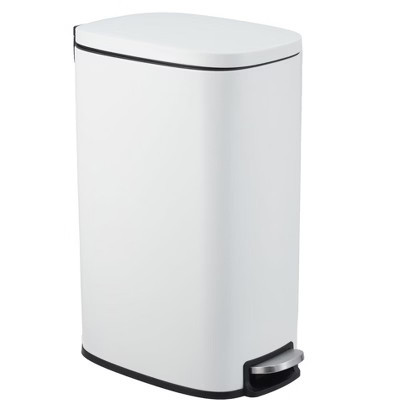 13 Gal Stainless Steel Trash Can with Soft-Close Lid, Removable Inner Bucket, Hands-Free Step Bin for Kitchen | Target