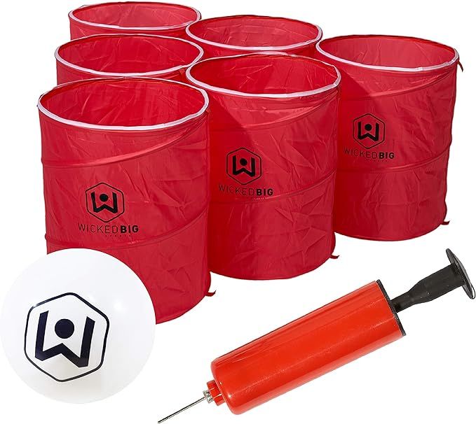 Wicked Big Sports Supersized Pong Outdoor/Indoor Sport Tailgate Games, 6 Cups, Multi (965) | Amazon (US)