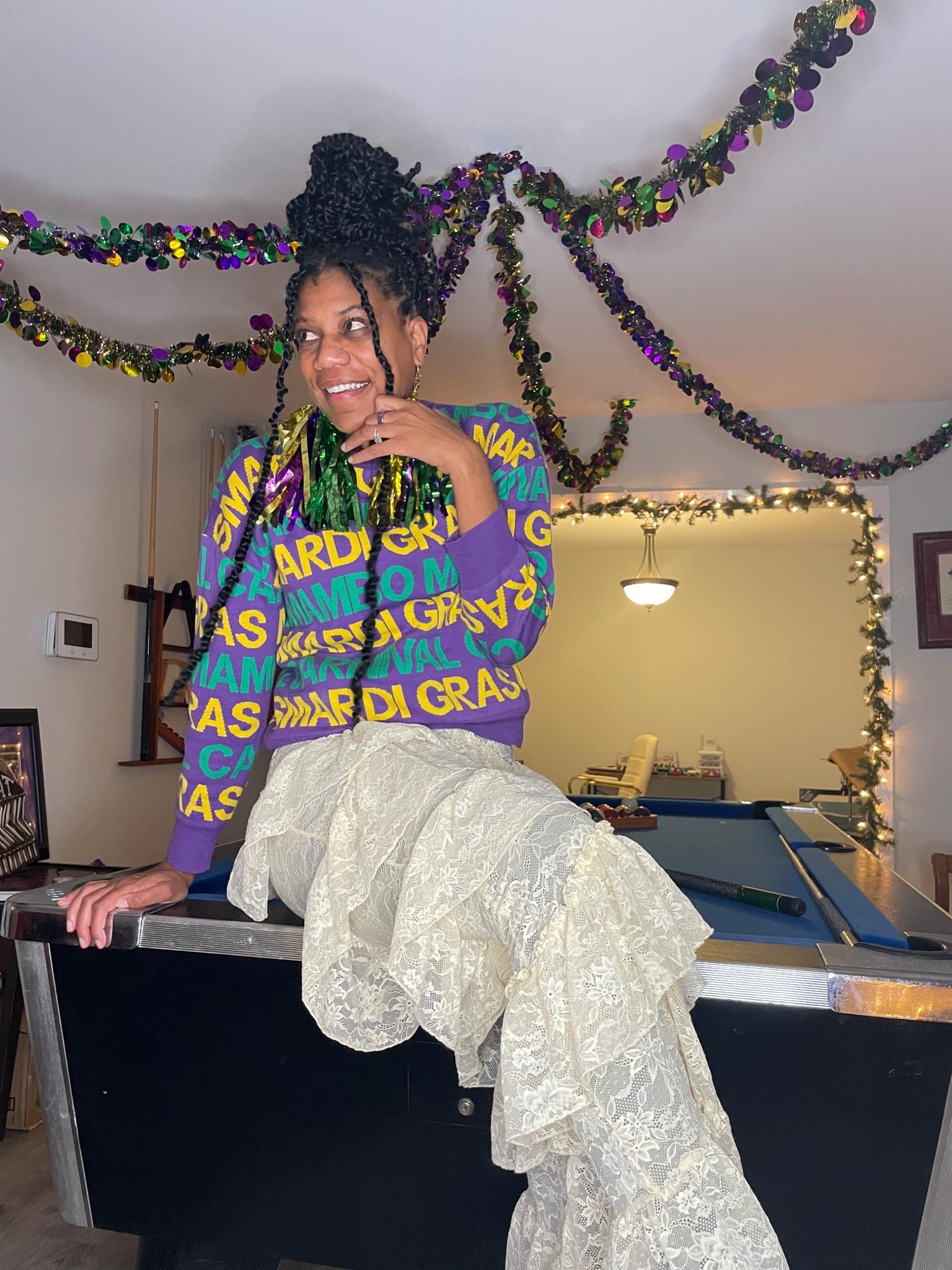 Lace pants 

#LTKootd #LTKmomlife #LTKTall